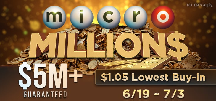 microMILLION$ online poker tournament series blog banner