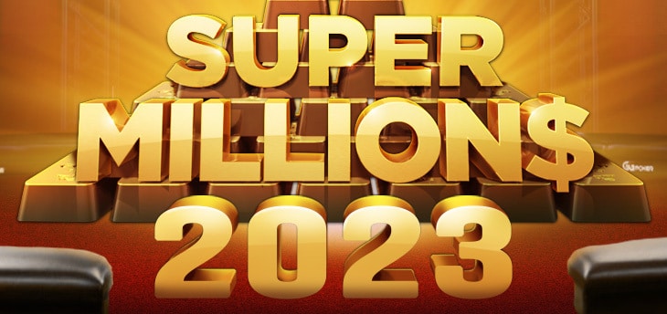 Super MILLION$ 2023 online poker tournament blog banner