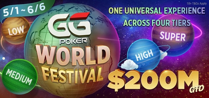 GGPoker World Festival online poker tournament series blog banner