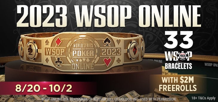 WSOP Online 2023 online tournament series blog banner