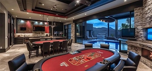 fancy home poker room